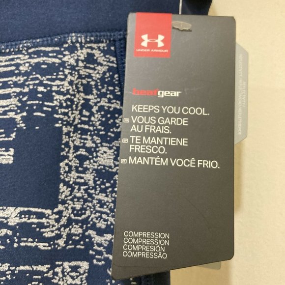 Under Armour Blue Orange Women's XL Heatgear‎ Compression Leggings $54 - Picture 4 of 12
